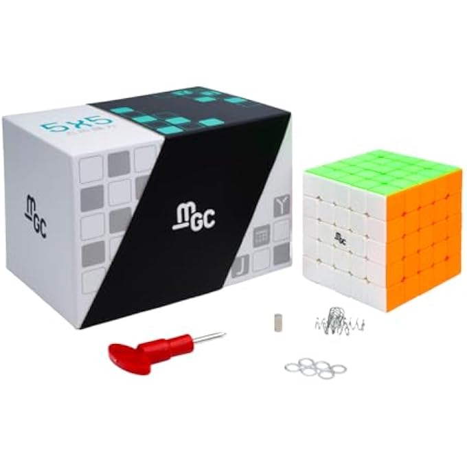 YJ YJ MGC 5X5 STICKERLESS MAGNETIC SPEEDCUBE MAGIC PUZZLE - Image 1
